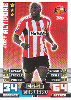 Jozy Altidore Sunderland 2014/15 Topps Match Attax #288